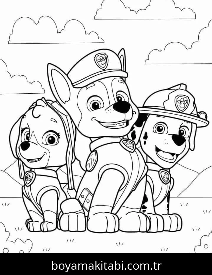 Paw Patrol boyama sayfası #209 – boyama etkinliği, çocuk aktivitesi