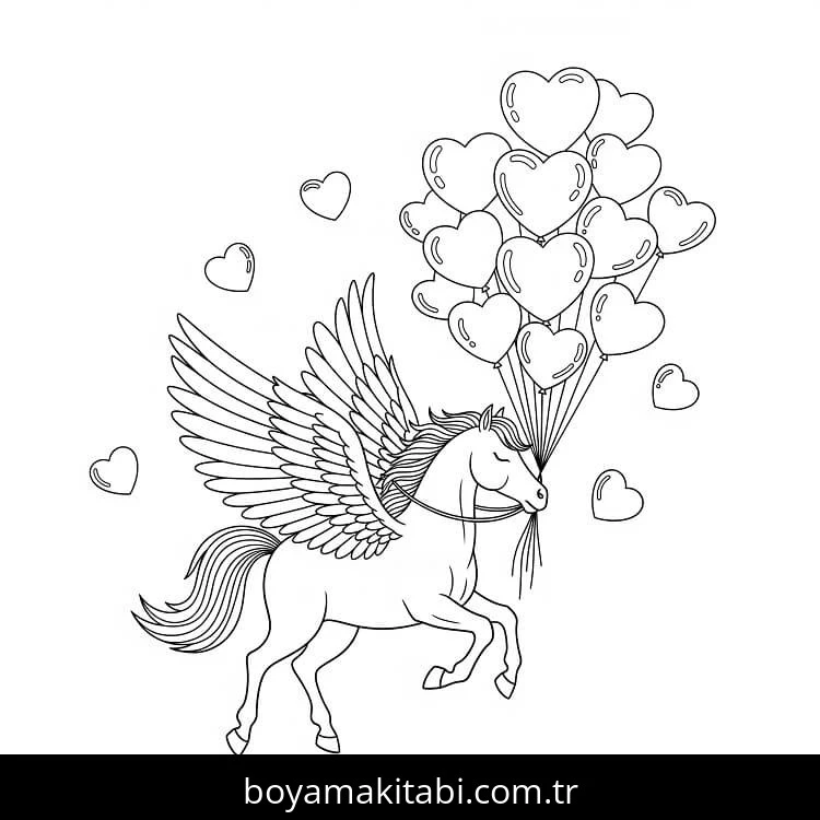 Pegasus boyama sayfası #26 – anaokulu etkinliği, motor becerileri destekler