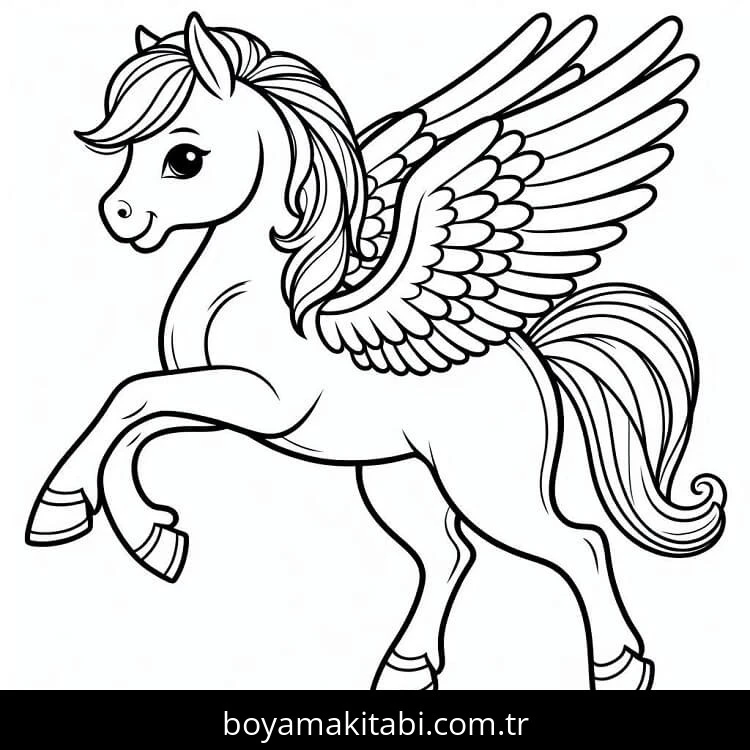 Pegasus boyama sayfası #29 – yaz tatili etkinliği, sabır ve özgüven kazandırır