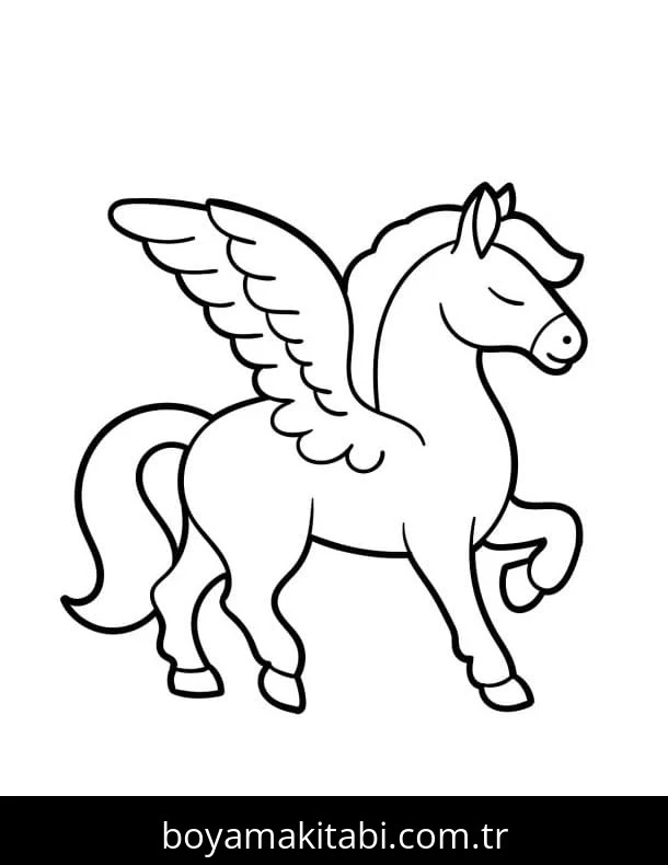 Pegasus boyama sayfası #31 – sınıf etkinliği, kolay indirilebilir