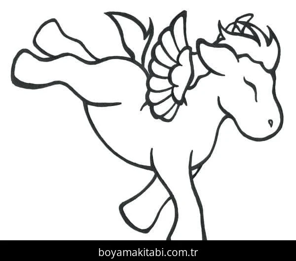 Pegasus boyama sayfası #38 – kolay indirilebilir, eğlenceli öğrenme deneyimi