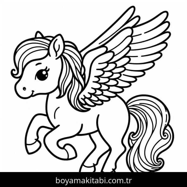 Pegasus boyama sayfası #53 – boyama etkinliği, çocuk aktivitesi