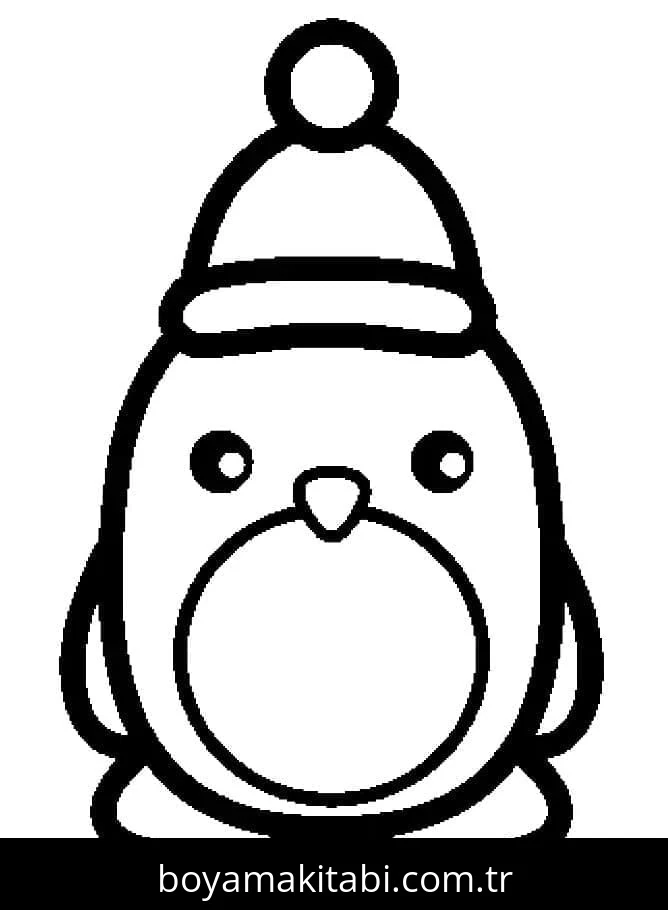 Penguen boyama sayfası – boyama etkinliği, çocuk aktivitesi