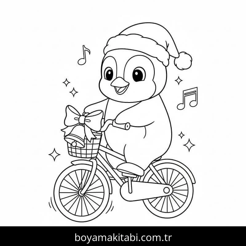 Penguen boyama sayfası – evde etkinlik, ücretsiz yazdır