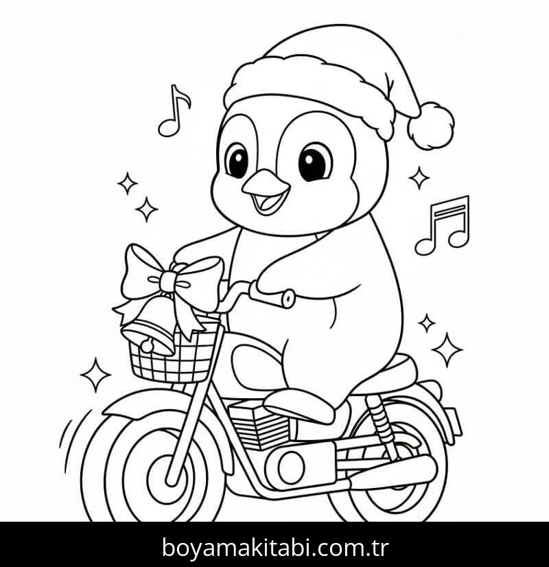 Penguen boyama sayfası – yaratıcılık, eğlenceli etkinlik