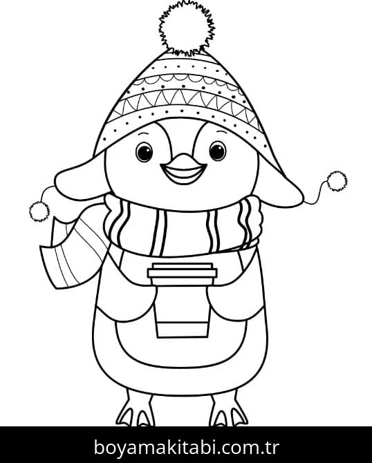 Penguen boyama sayfası – yaratıcılığı geliştirir, keyifli zaman