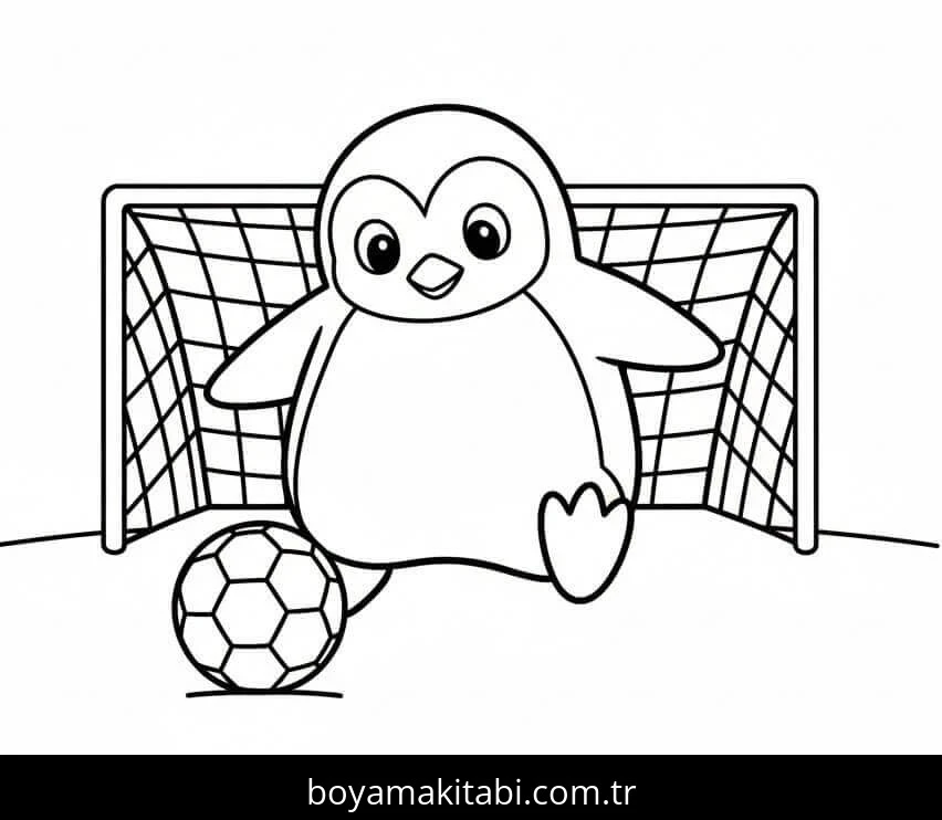Penguen boyama sayfası – yaratıcılık, eğlenceli etkinlik