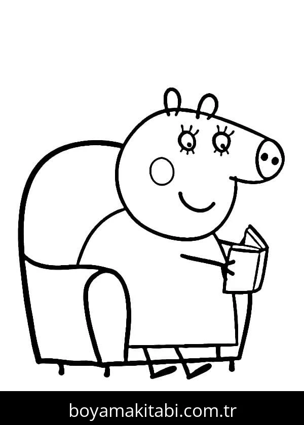Peppa Pig boyama sayfası – boyama etkinliği, çocuk aktivitesi