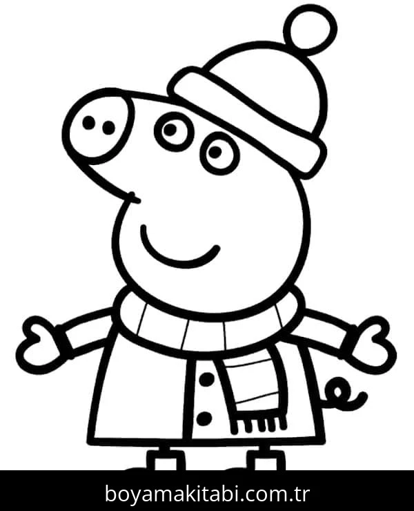 Peppa Pig boyama sayfası – yaratıcılık, eğlenceli etkinlik