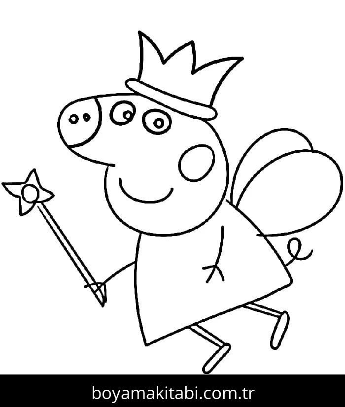 Peppa Pig boyama sayfası – renkli çizimler, okul öncesi