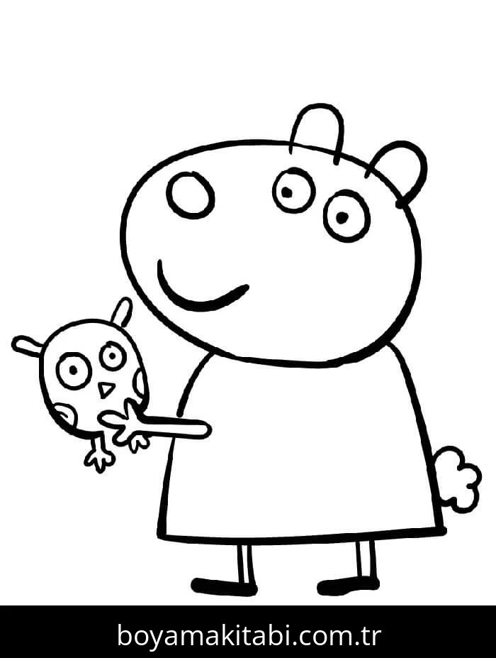 Peppa Pig boyama sayfası – boyama etkinliği, çocuk aktivitesi