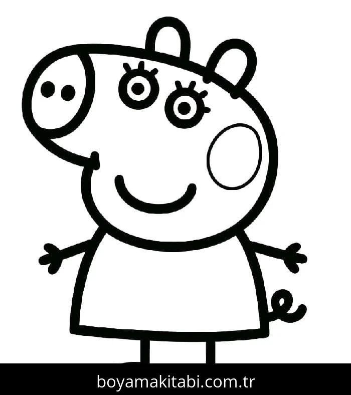 Peppa Pig boyama sayfası – eğitici aktivite, yaratıcılık