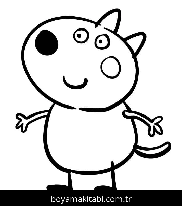 Peppa Pig boyama sayfası – boyama çalışması, yaratıcılığı geliştirir