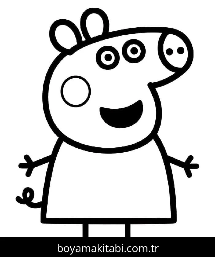 Peppa Pig boyama sayfası – eğitici aktivite, yaratıcılık