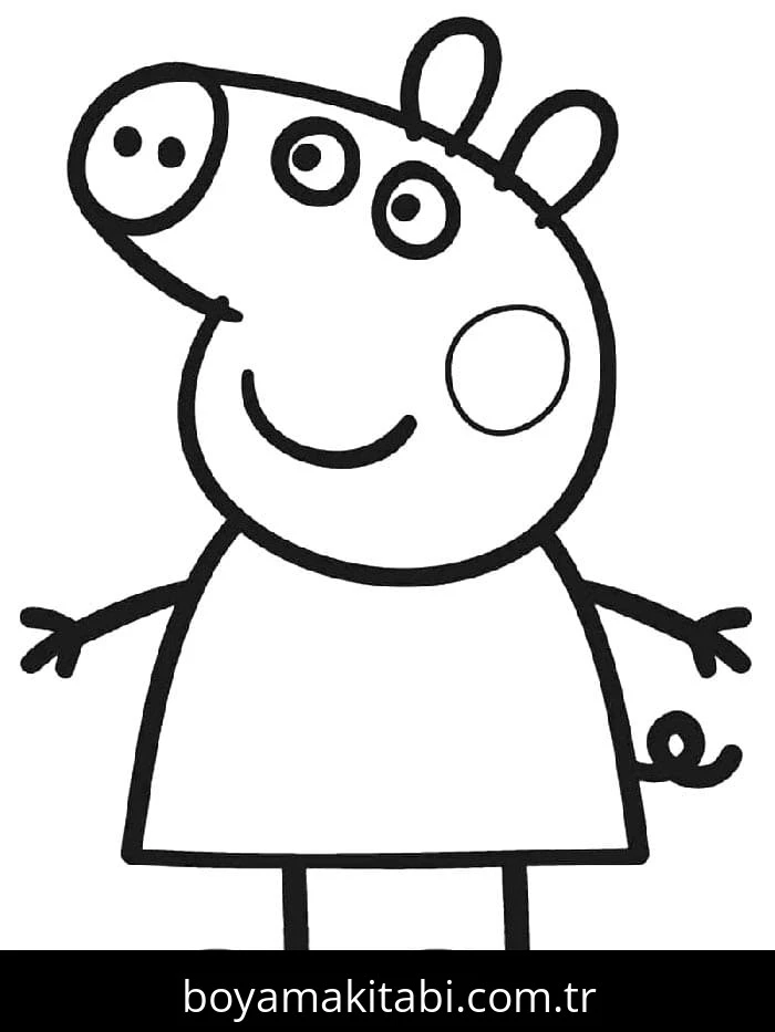 Peppa Pig boyama sayfası – evde etkinlik, ücretsiz yazdır