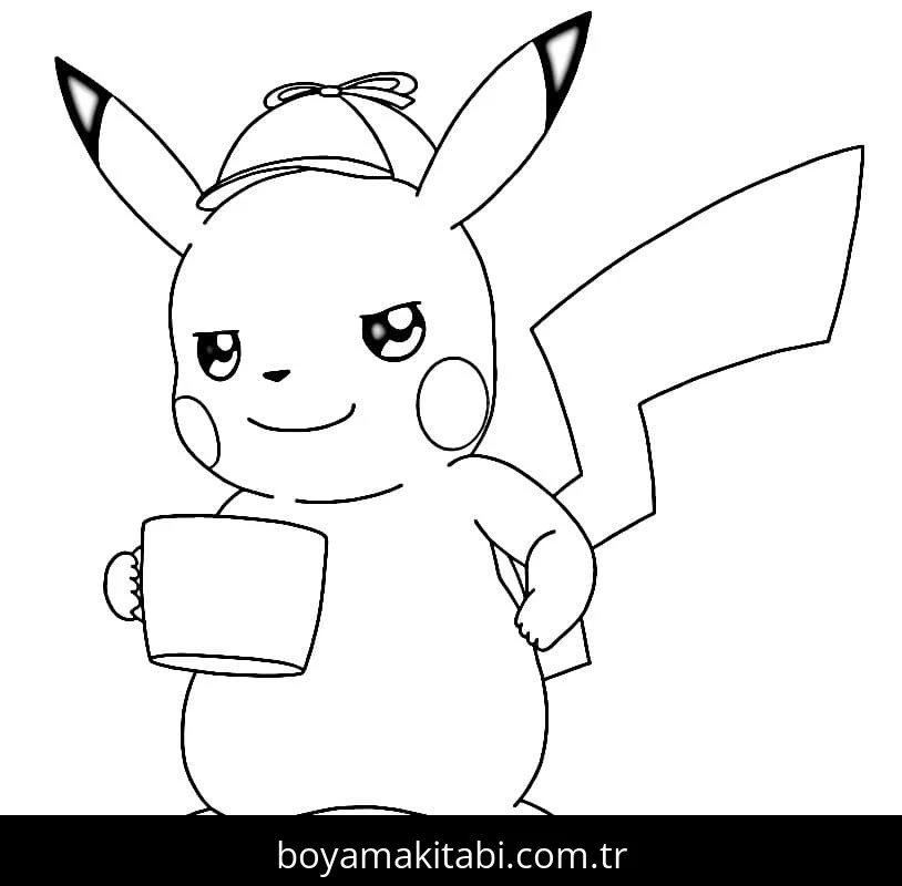 Pikachu boyama sayfası – eğlenceli etkinlik, el becerilerini geliştirir