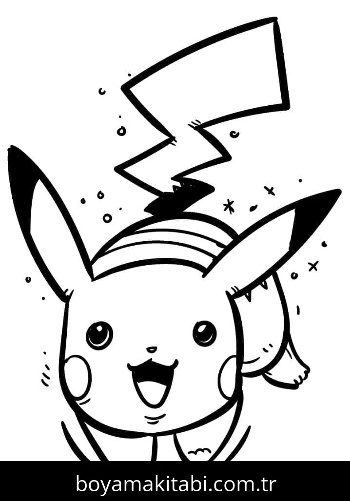 Pikachu boyama sayfası – yaratıcılığı geliştirir, keyifli zaman