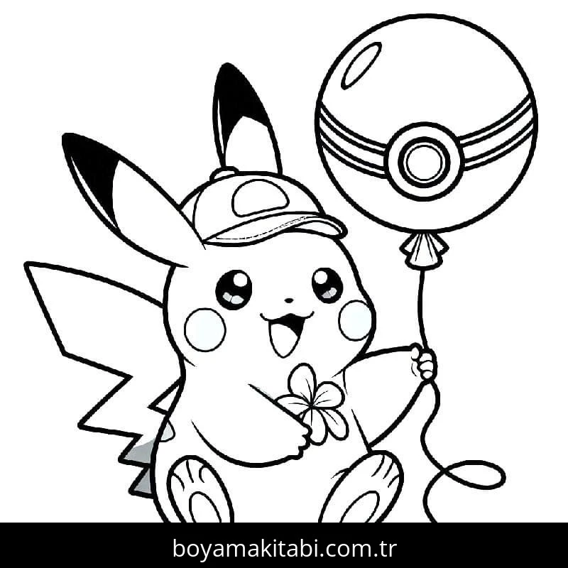 Pikachu boyama sayfası – okul öncesi, evde etkinlik