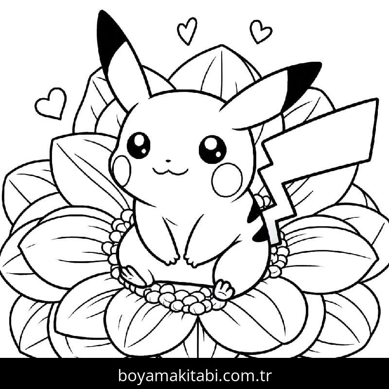 Pikachu boyama sayfası – renkli çizimler, okul öncesi