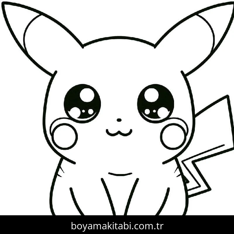 Pikachu boyama sayfası – eğlenceli etkinlik, el becerilerini geliştirir