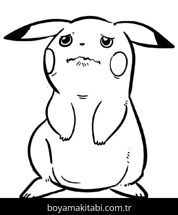 Pikachu boyama sayfası – çocuklar için, çizgi film temalı