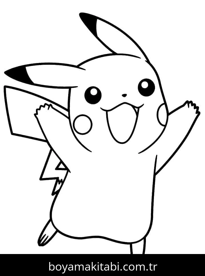 Pikachu boyama sayfası – eğlenceli etkinlik, el becerilerini geliştirir