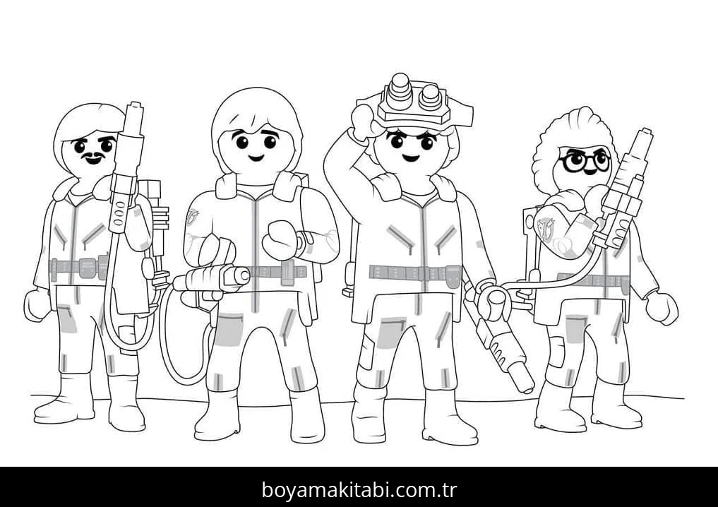 Playmobil boyama sayfası – el becerilerini geliştirir, boyama çalışması