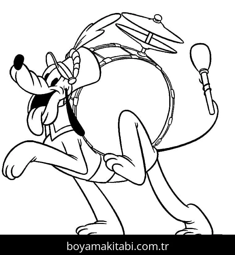 Pluto boyama sayfası – el becerilerini geliştirir, boyama çalışması