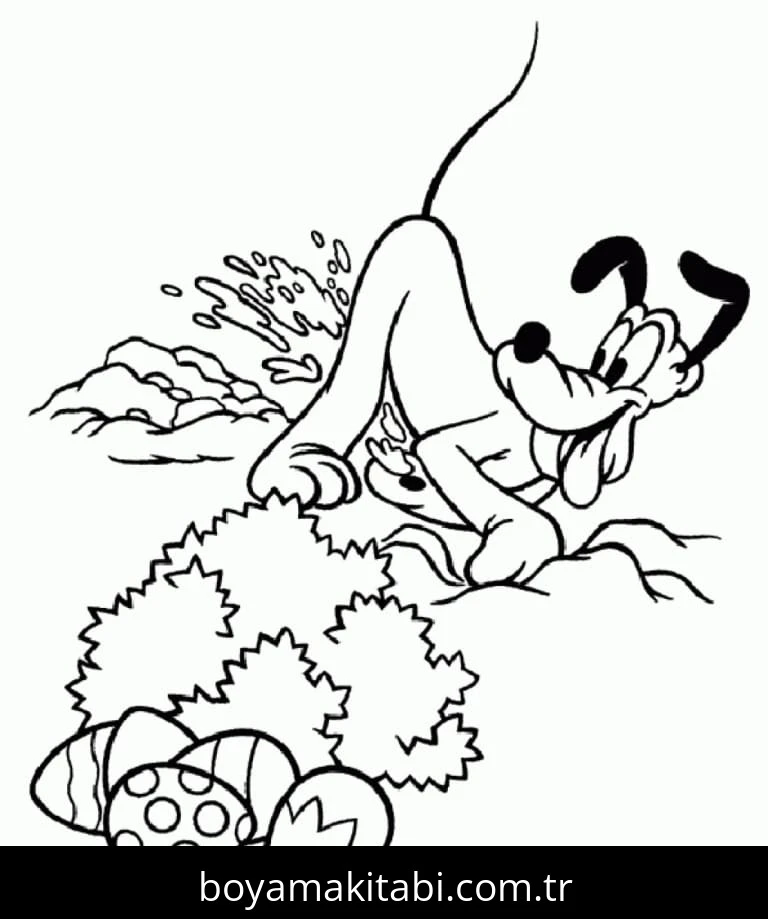 Pluto boyama sayfası – okul öncesi, evde etkinlik