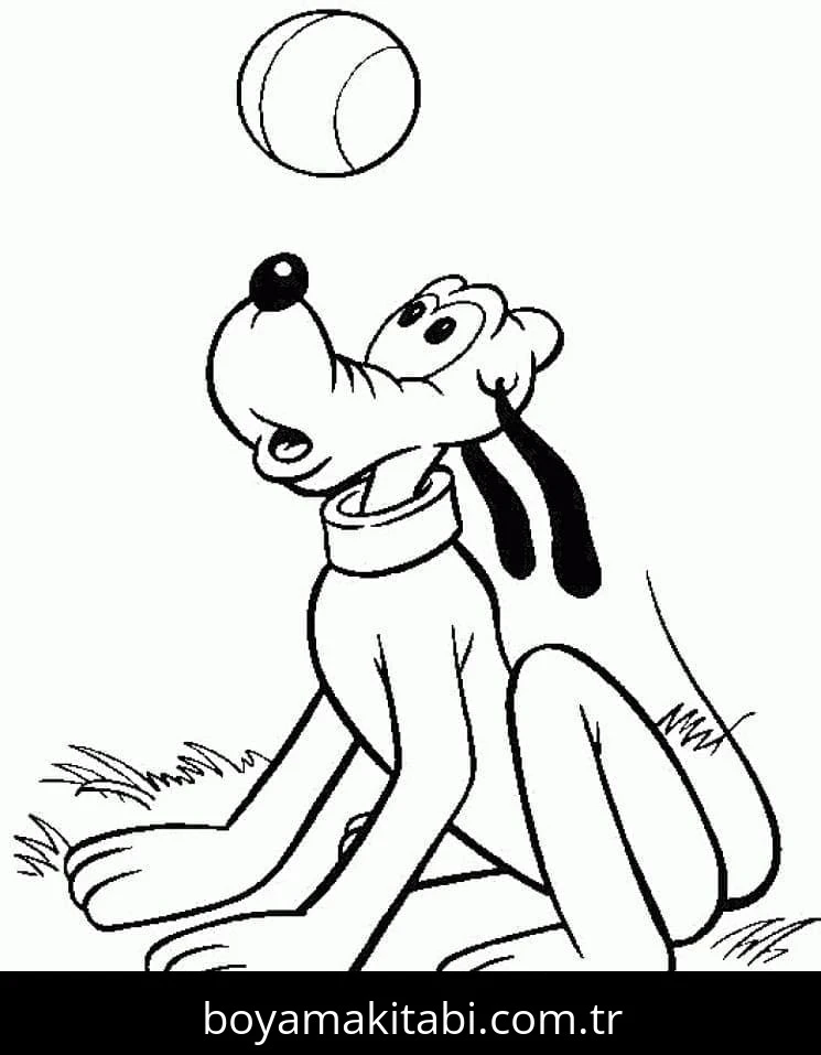 Pluto boyama sayfası – eğlenceli etkinlik, el becerilerini geliştirir