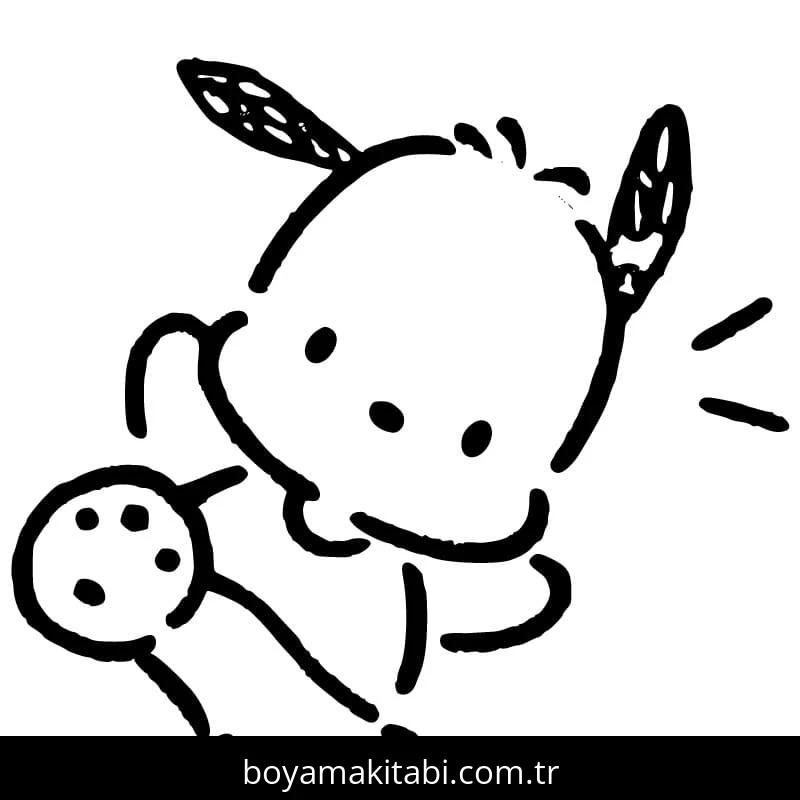 Pochacco boyama sayfası – ücretsiz yazdır, boyama etkinliği