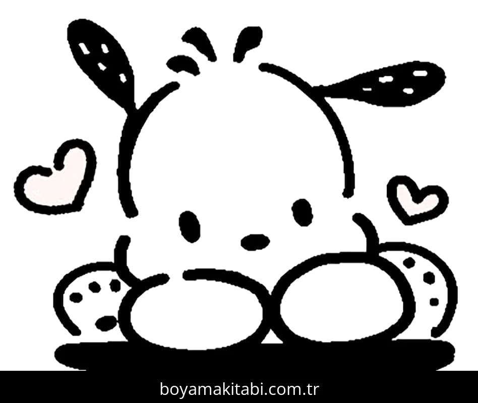 Pochacco boyama sayfası – sanatsal çalışma, çocuklar için