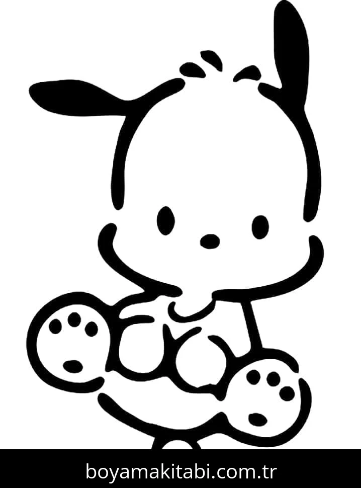 Pochacco boyama sayfası – eğlenceli etkinlik, el becerilerini geliştirir