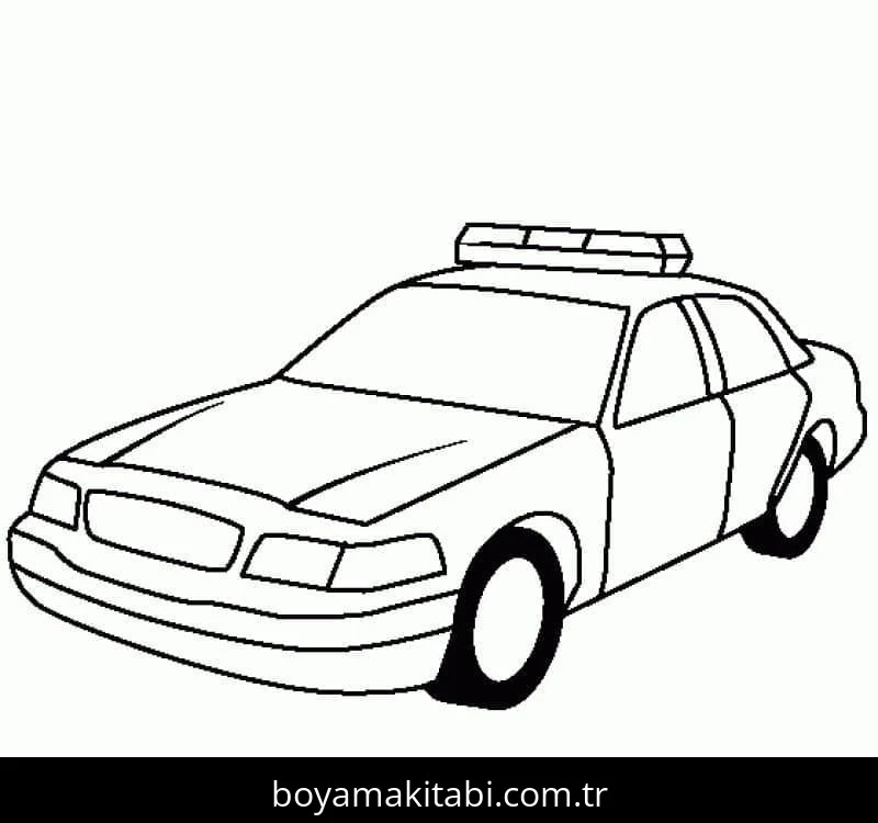 Polis Arabası boyama sayfası #136 – evde etkinlik, anaokulu etkinliği