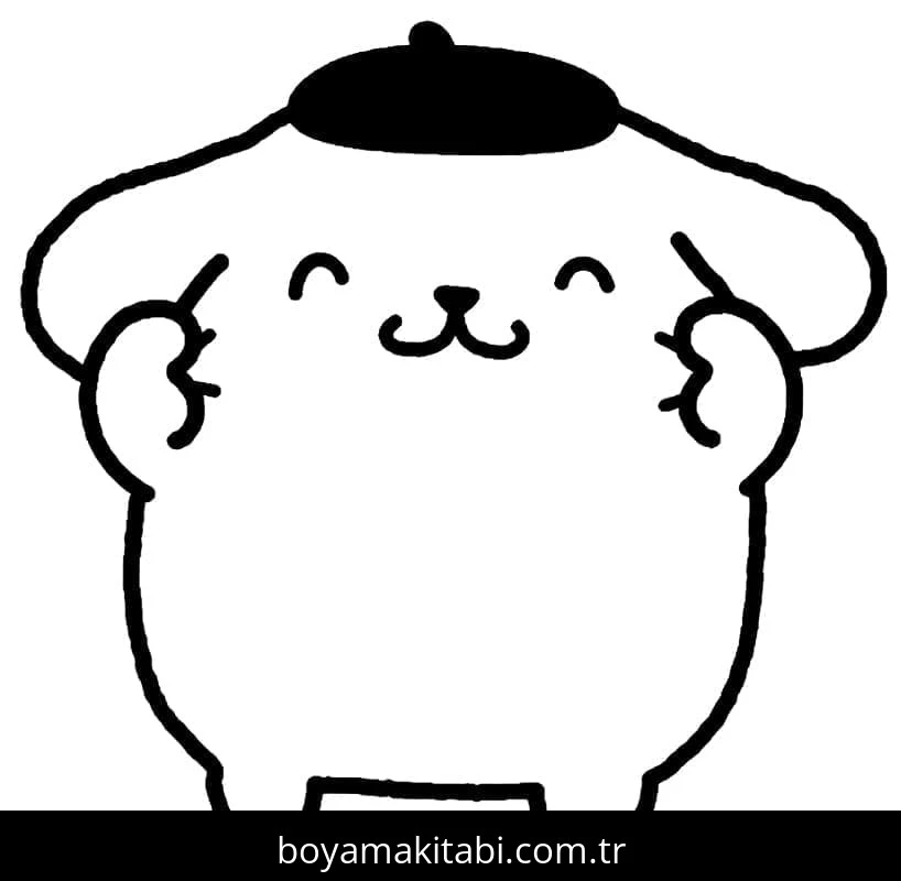 Pompompurin boyama sayfası – çocuklar için, çizgi film temalı