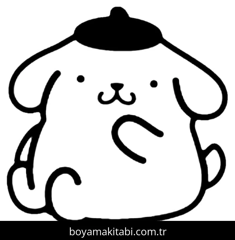Pompompurin boyama sayfası – okul öncesi, evde etkinlik