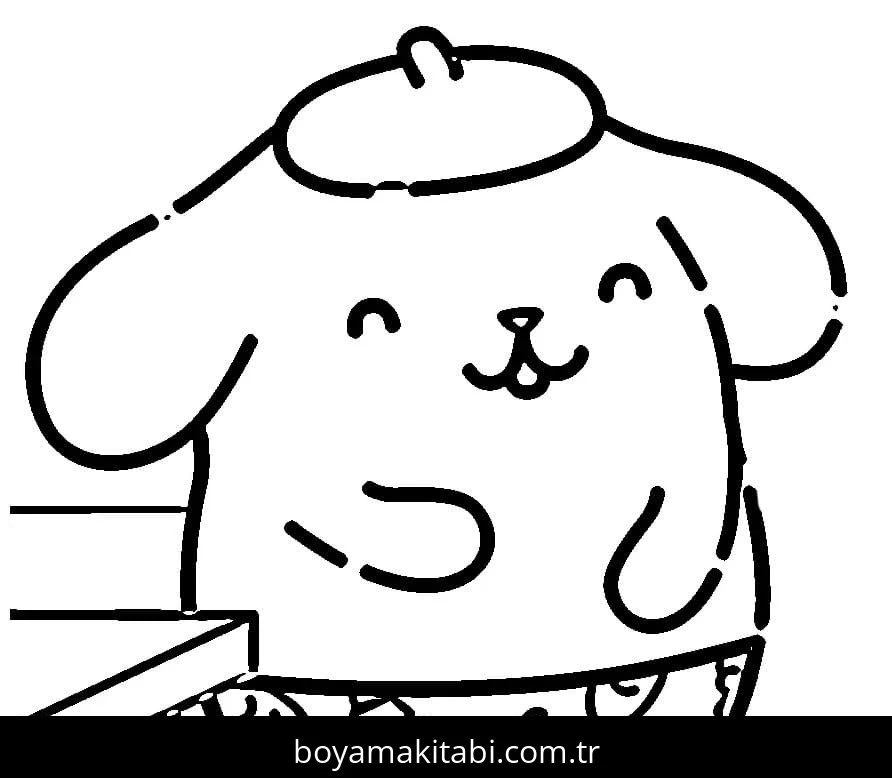 Pompompurin boyama sayfası – keyifli zaman, renkli çizimler
