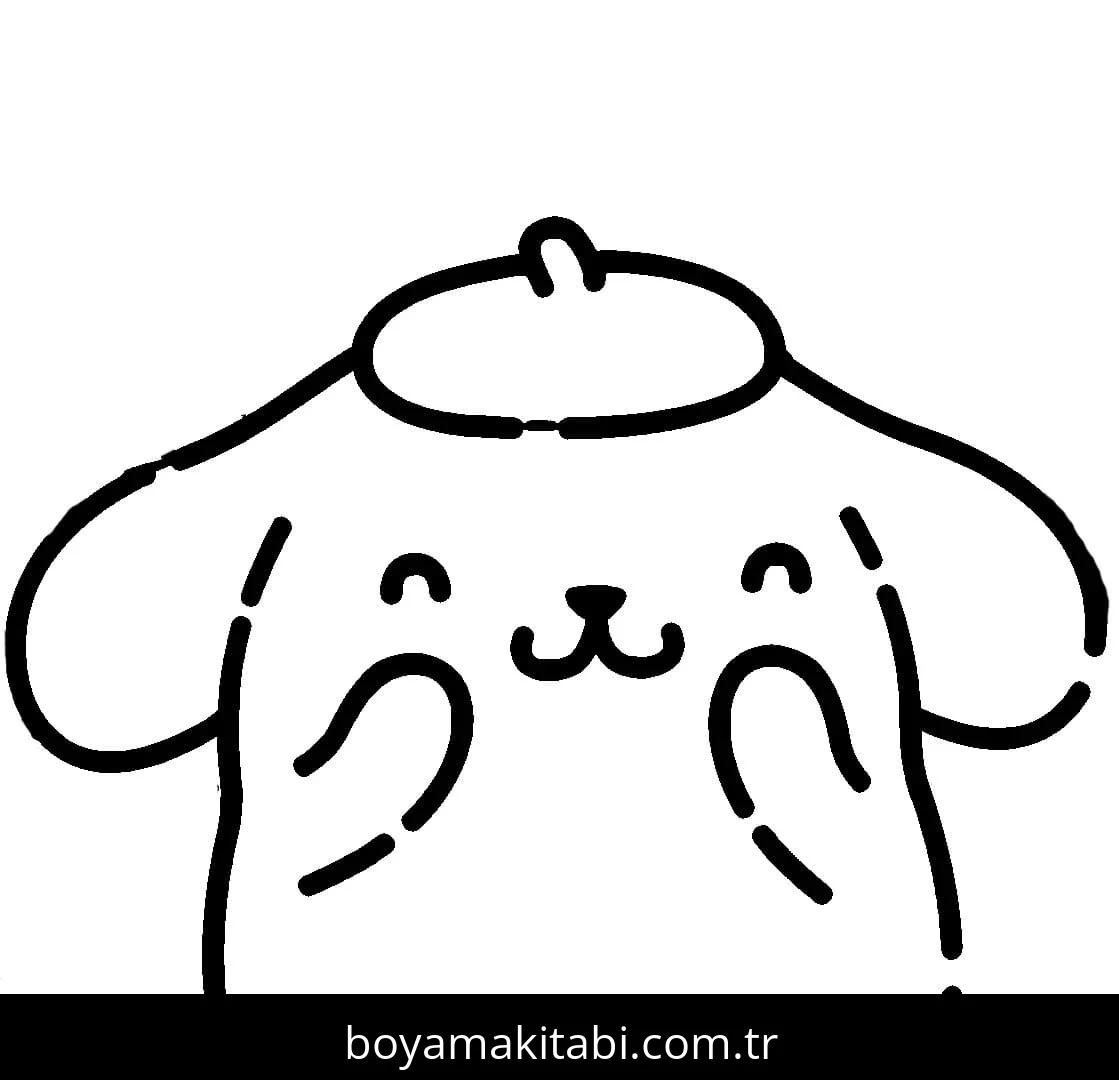 Pompompurin boyama sayfası – evde etkinlik, ücretsiz yazdır