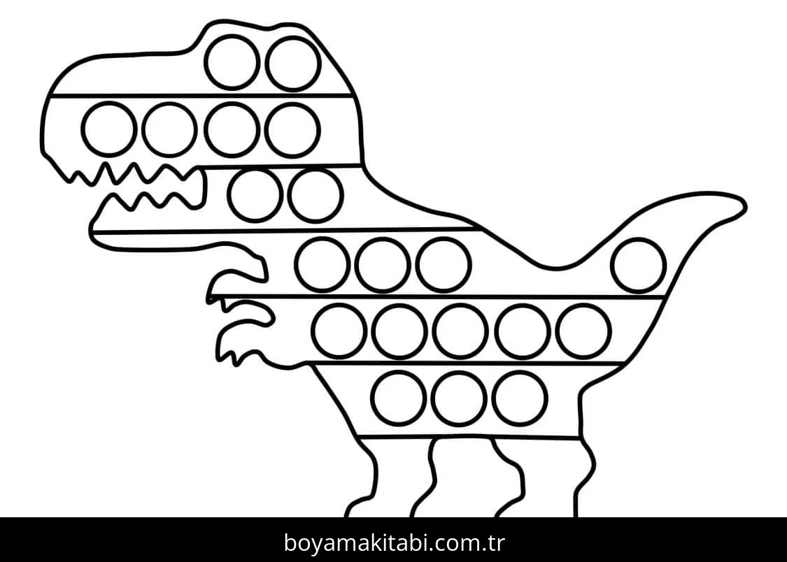 Pop It boyama sayfası – eğlenceli etkinlik, el becerilerini geliştirir