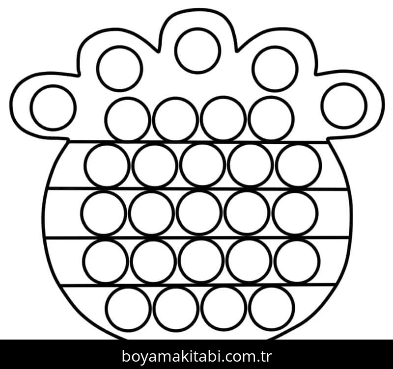 Pop It boyama sayfası – yaratıcılığı geliştirir, keyifli zaman