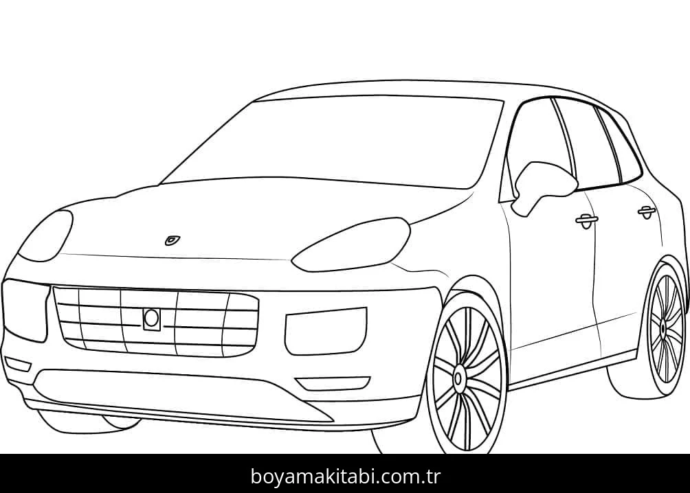 Porsche boyama sayfası – ücretsiz yazdır, boyama etkinliği