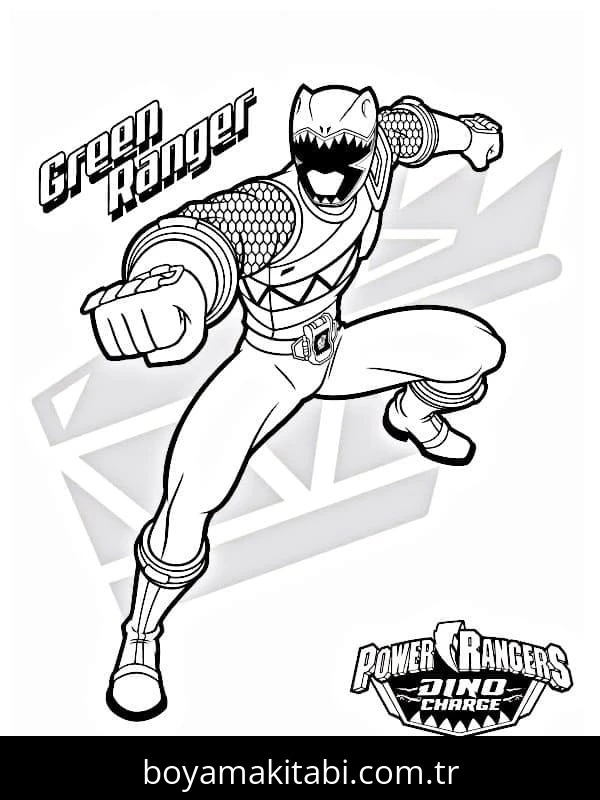Power Rangers boyama sayfası – boyama çalışması, yaratıcılığı geliştirir