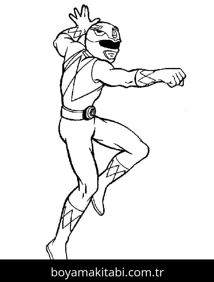 Power Rangers boyama sayfası – yaratıcılığı geliştirir, keyifli zaman