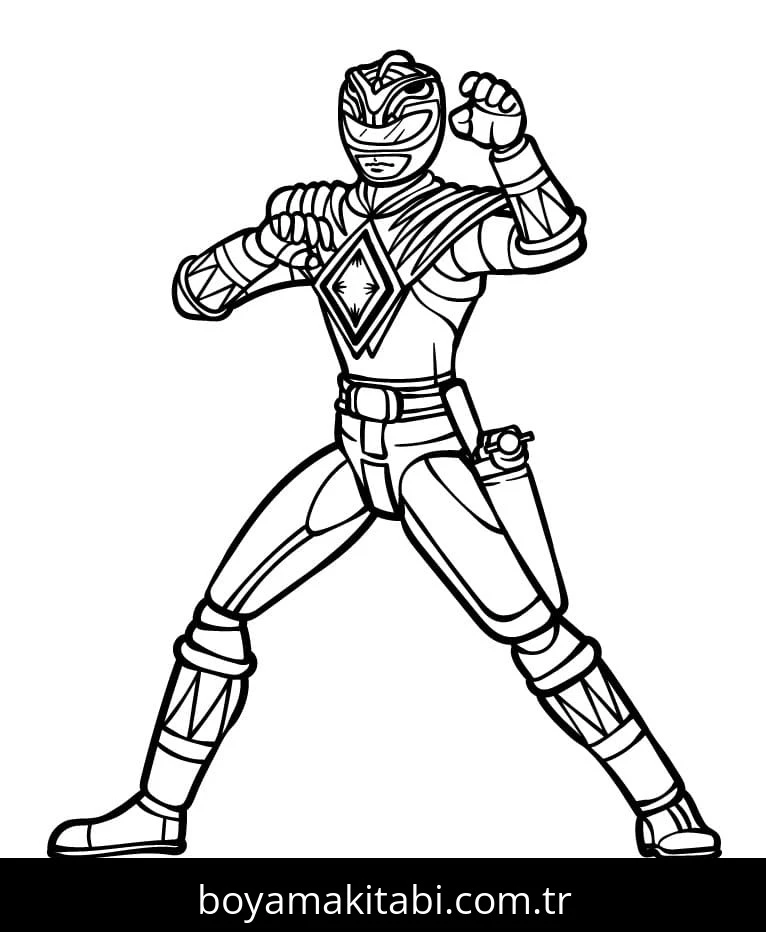Power Rangers boyama sayfası – boyama etkinliği, çocuk aktivitesi
