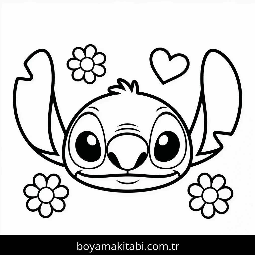 Lilo boyama sayfası – sanatsal çalışma, çocuklar için