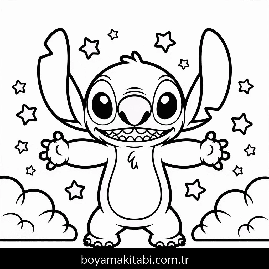 Lilo boyama sayfası – sanatsal çalışma, çocuklar için