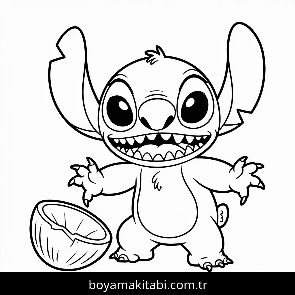 Lilo boyama sayfası – çocuk aktivitesi, PDF indir