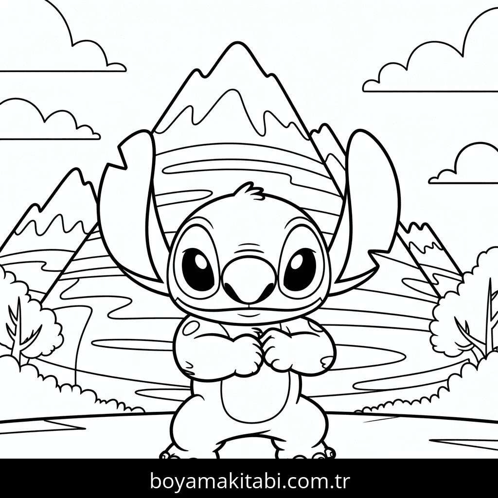 Lilo boyama sayfası – çocuklar için, çizgi film temalı
