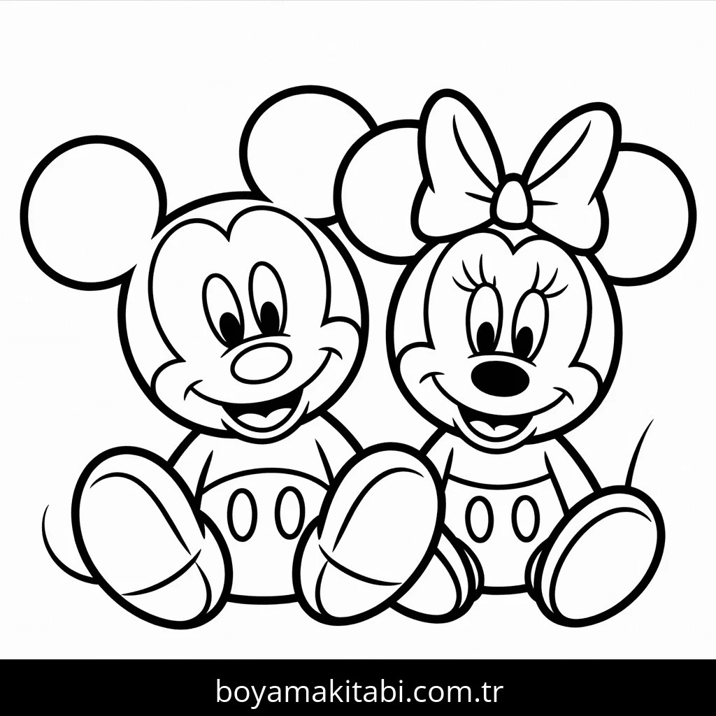 Mickey boyama sayfası – okul öncesi, evde etkinlik