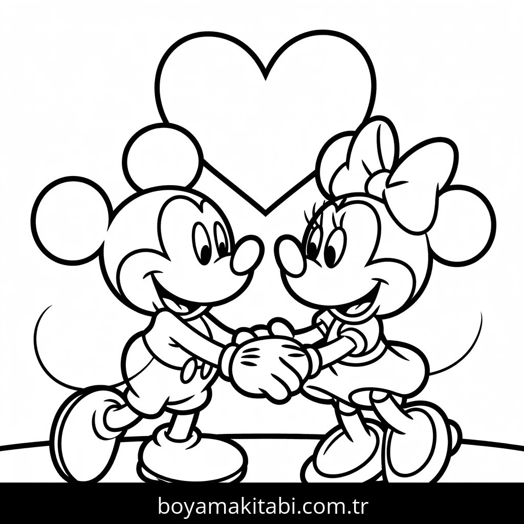 Mickey boyama sayfası – evde etkinlik, ücretsiz yazdır